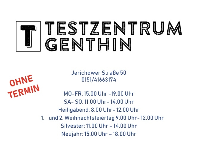 Neues Testzentrum in Genthin